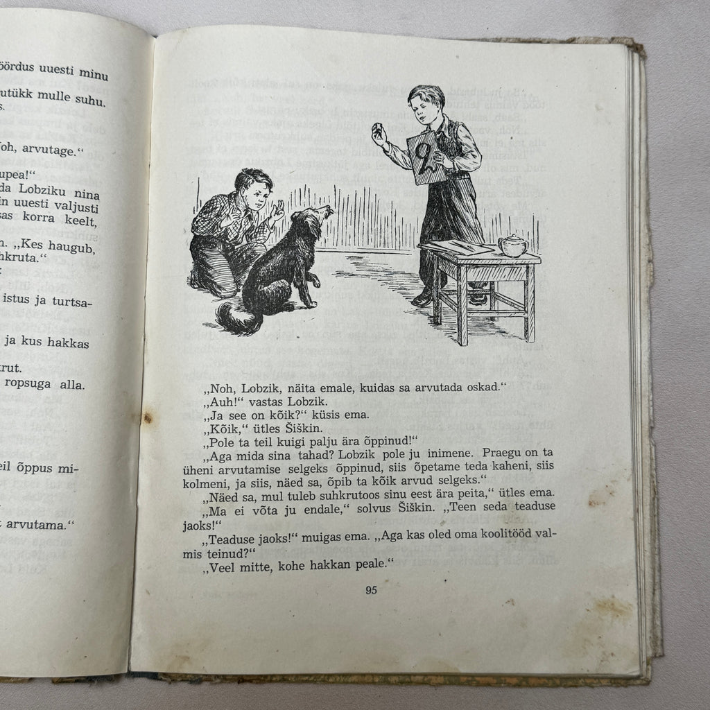 Vitja Malejev at School and Home – 1952 Estonian Children's Book by N. Nossov