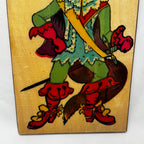 Puss in Boots Wooden Wall Plaque – Fairy Tale Cat Wall Art, 1960s