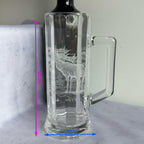 Etched Glass Beer Mug with Red Deer Stag – 0.5 L Hunting Stein, 20 cm