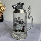 Vintage BMF German Beer Stein with Wild Boar Head Lid – 0.5L