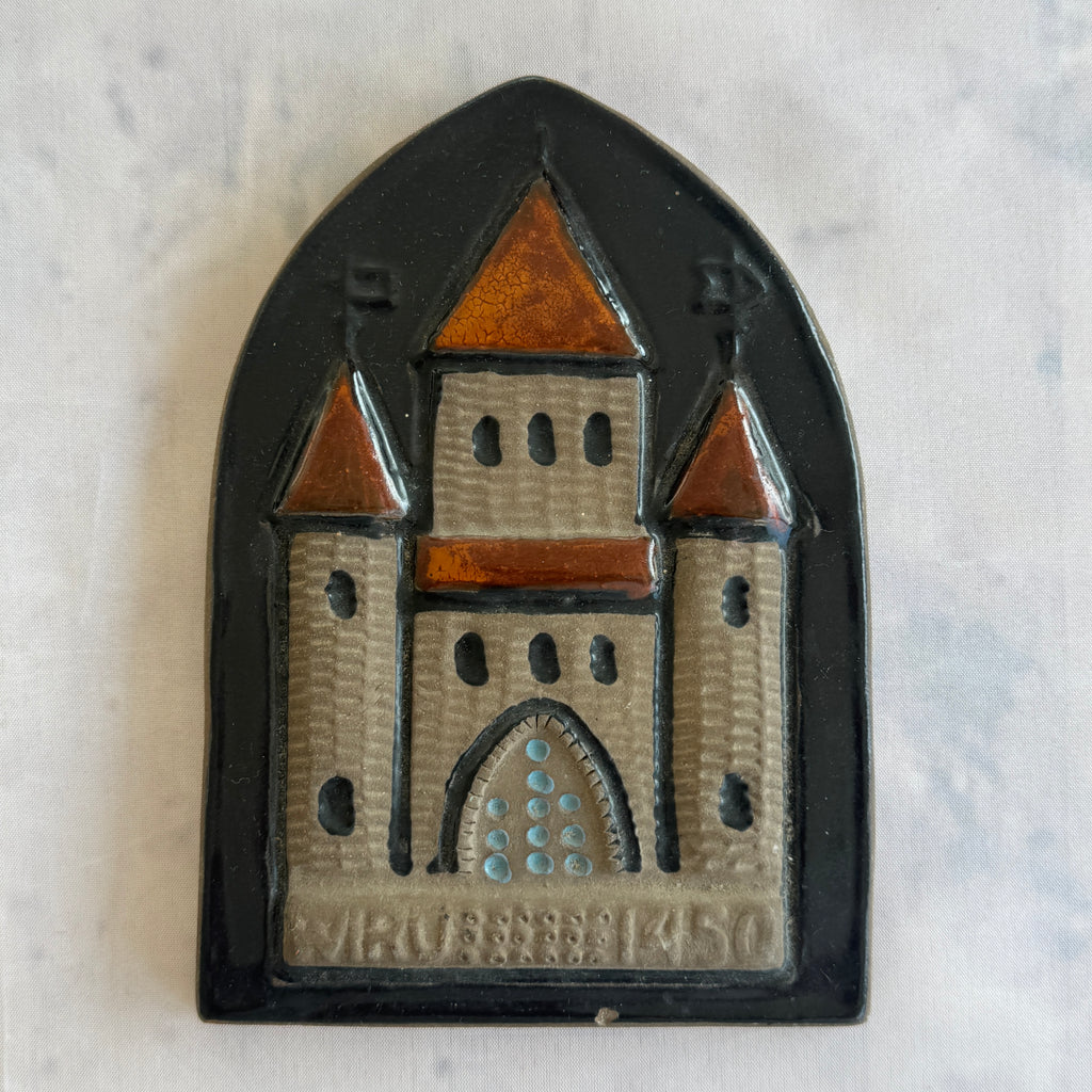 TEKT Ceramic Wall Plaque "Wiru 1450" – Tallinn Old Town Estonian Pottery