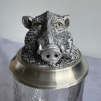 Vintage BMF German Beer Stein with Wild Boar Head Lid – 0.5L