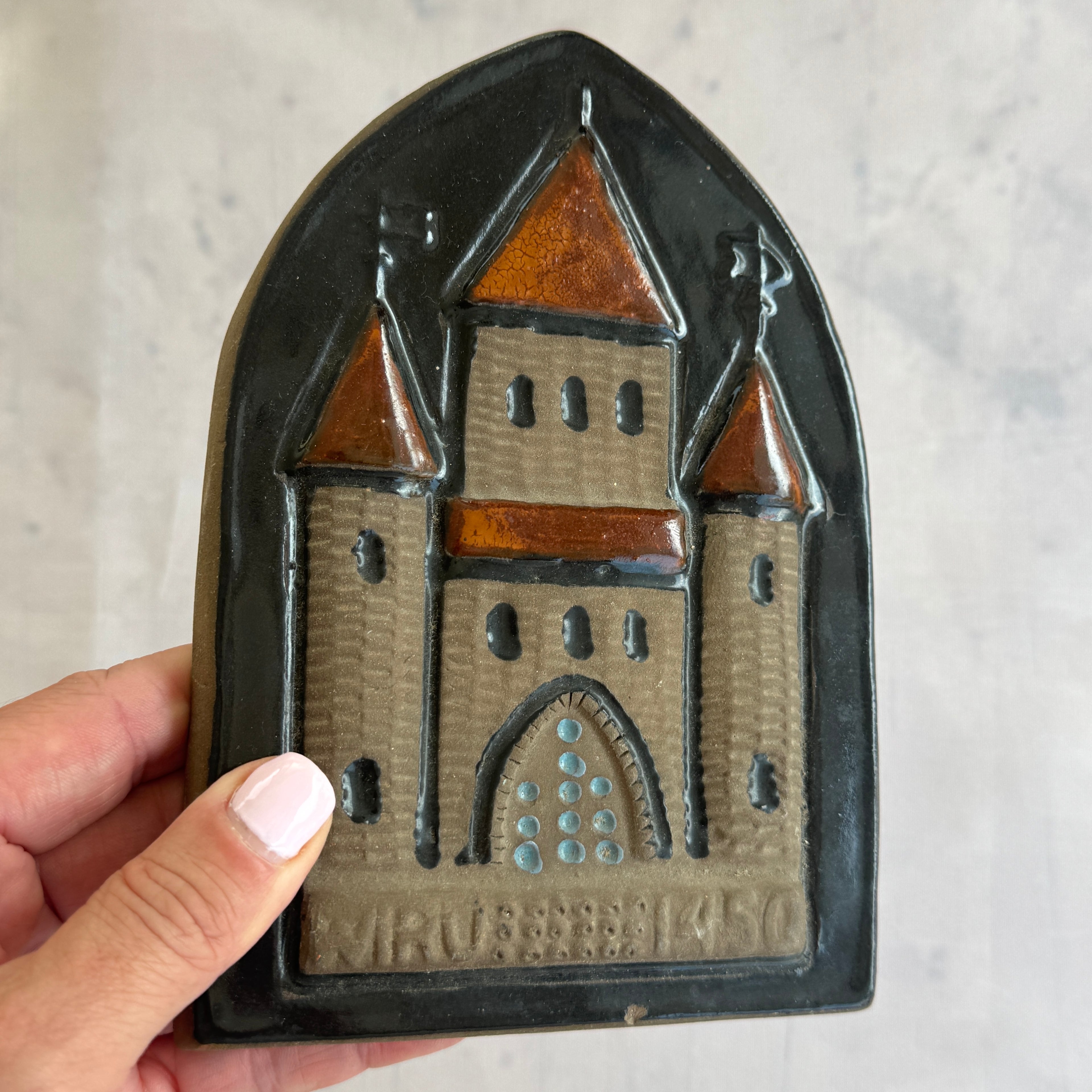 TEKT Ceramic Wall Plaque "Wiru 1450" – Tallinn Old Town Estonian Pottery