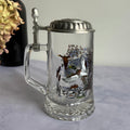 Vintage BMF German Beer Stein with Wild Boar & Duck Hunting Scene – 0.5L