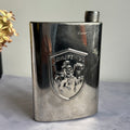 Soviet Stainless Steel Hip Flask 0.75 L – Zaporozhye Cossack Emblem, USSR