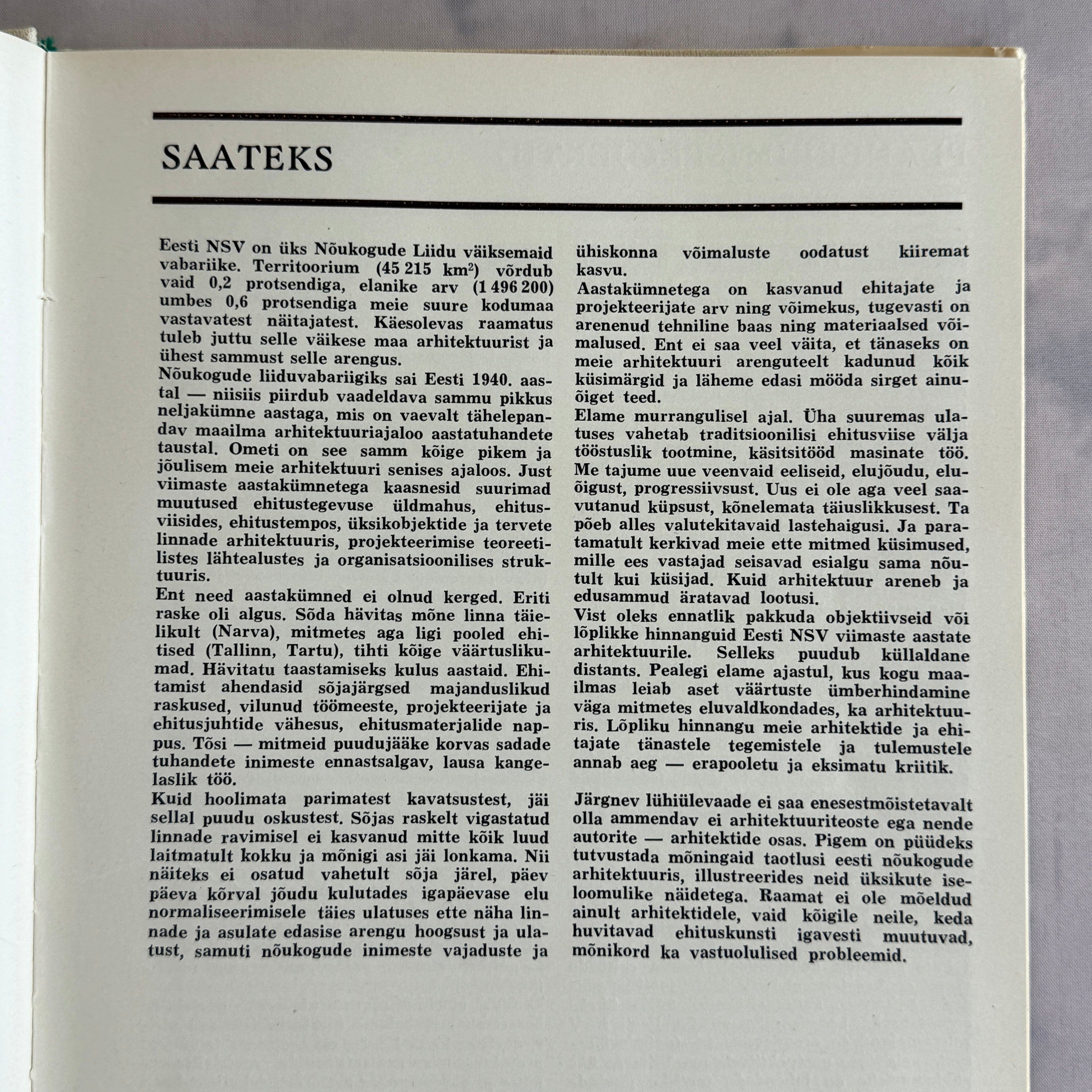 Soviet Modernism Architecture Book – Nõukogude Eesti Arhitektuur (1983) Mart Port – Tallinn Baltic Architecture