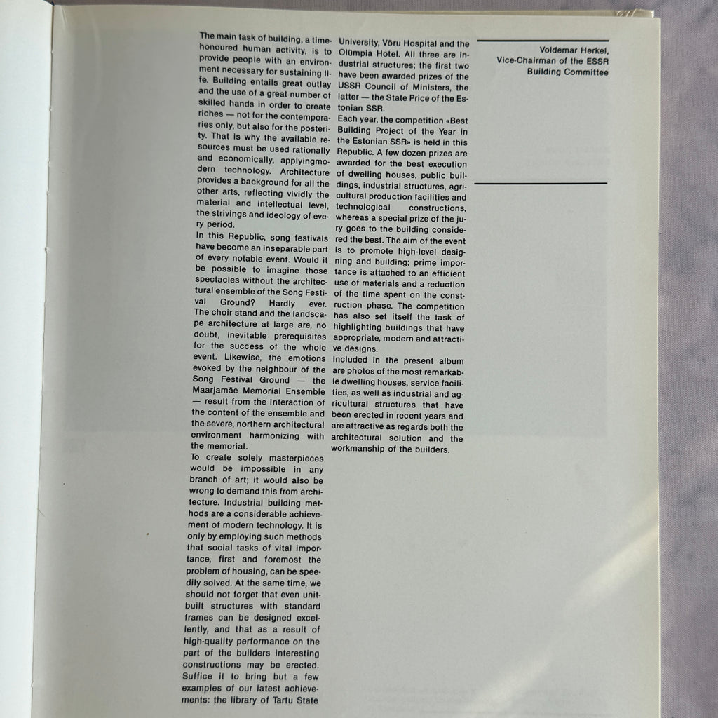 Best Buildings in the Estonian SSR (1988) – Soviet Modernism Architecture Photo Book