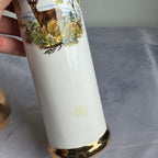 Bullet Shaped Ceramic Decanter with Roe Deer – Gold Tip Cork Stopper, 31 cm