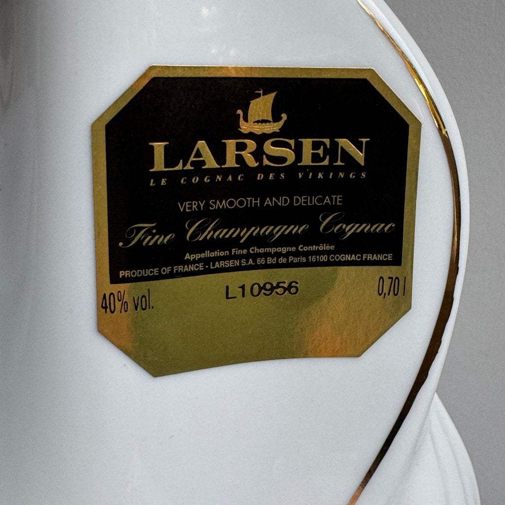 Larsen Cognac Viking Ship Decanter “Invincible” – White Limoges Porcelain, Box
