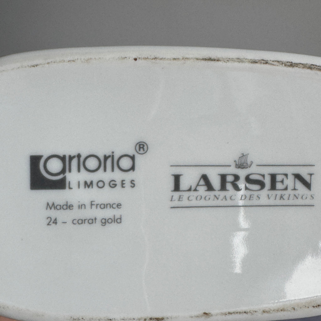 Larsen Cognac Viking Ship Decanter “Invincible” – White Limoges Porcelain, Box