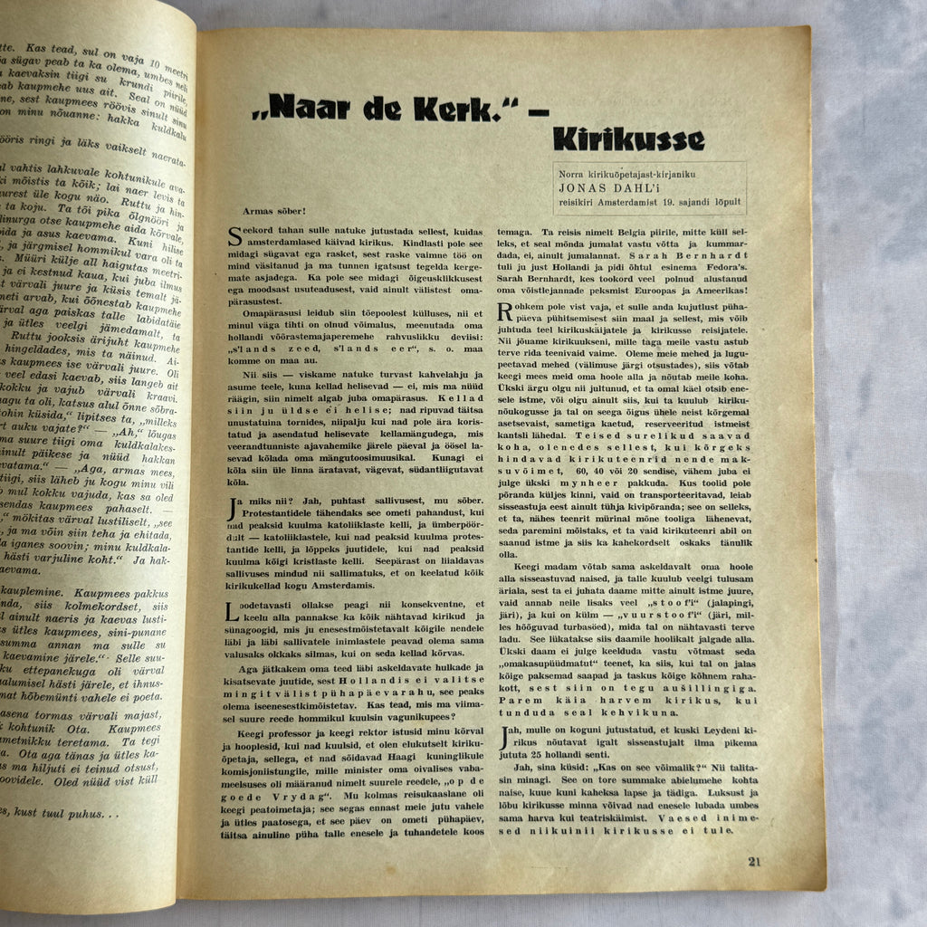 1936 Estonian Magazine “Kõigile” – Pre-WWII Family Magazine