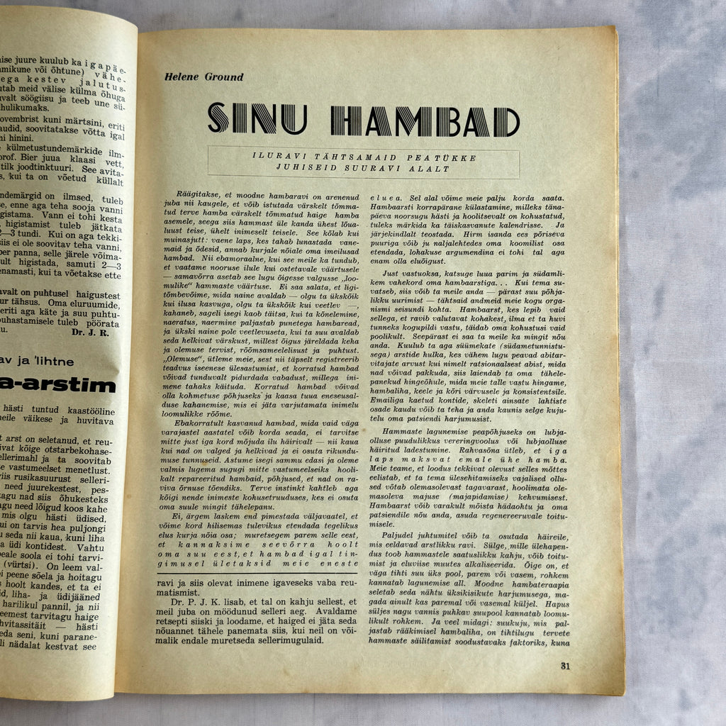 1936 Estonian Magazine “Kõigile” – Pre-WWII Family Magazine
