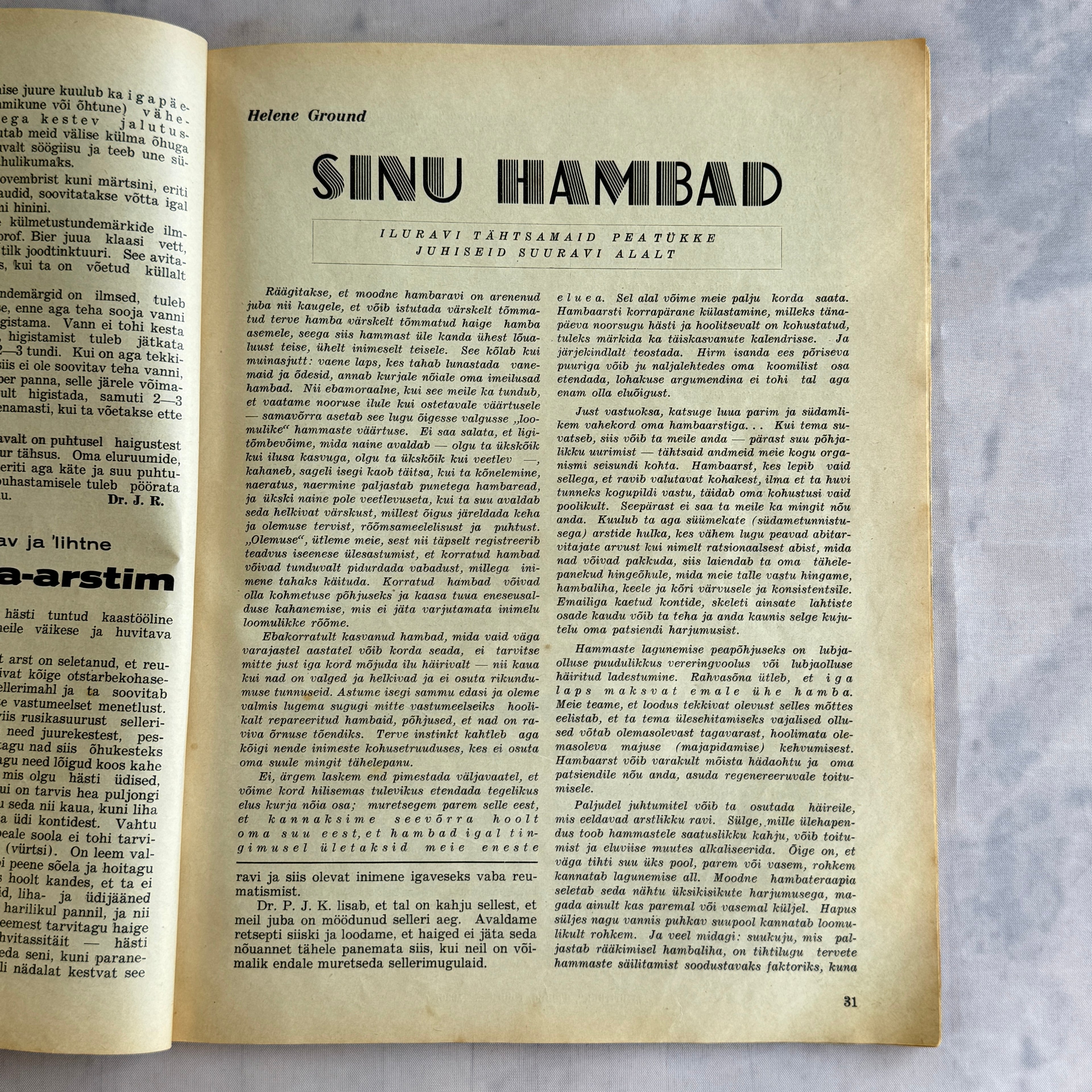 1936 Estonian Magazine “Kõigile” – Pre-WWII Family Magazine