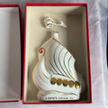 Larsen Cognac Viking Ship Decanter “Invincible” – White Limoges Porcelain, Box