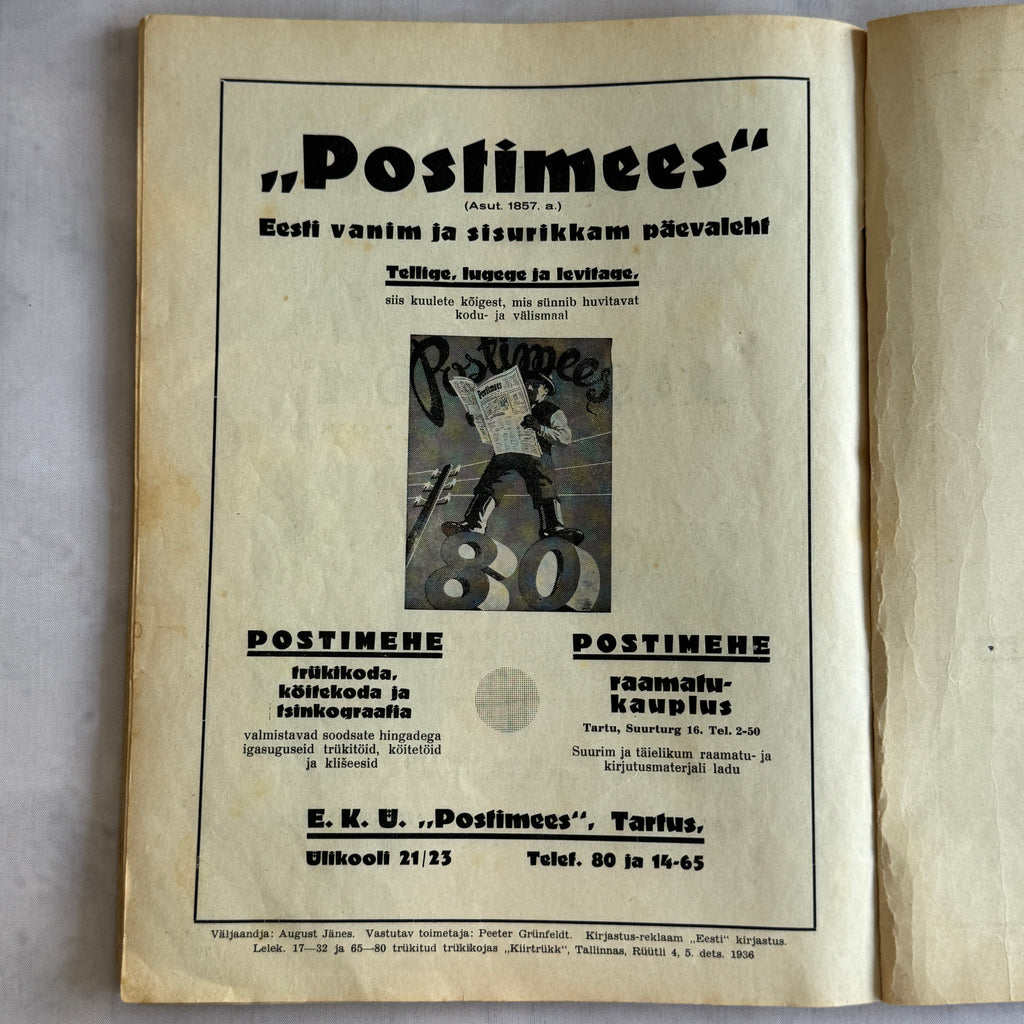 1936 Estonian Magazine “Kõigile” – Pre-WWII Family Magazine