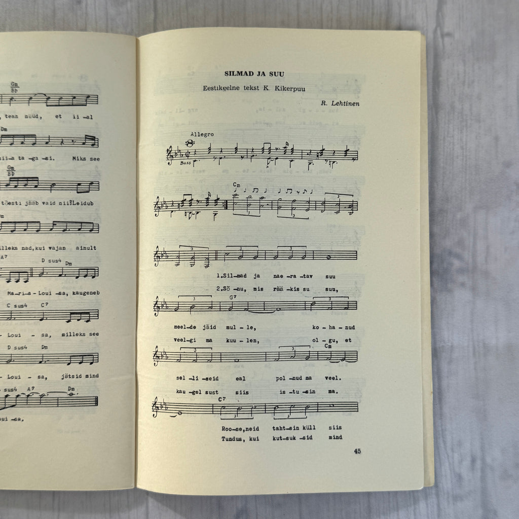 1974 Estonian Songbook “Laulab Jaak Joala” – Soviet Era Sheet Music