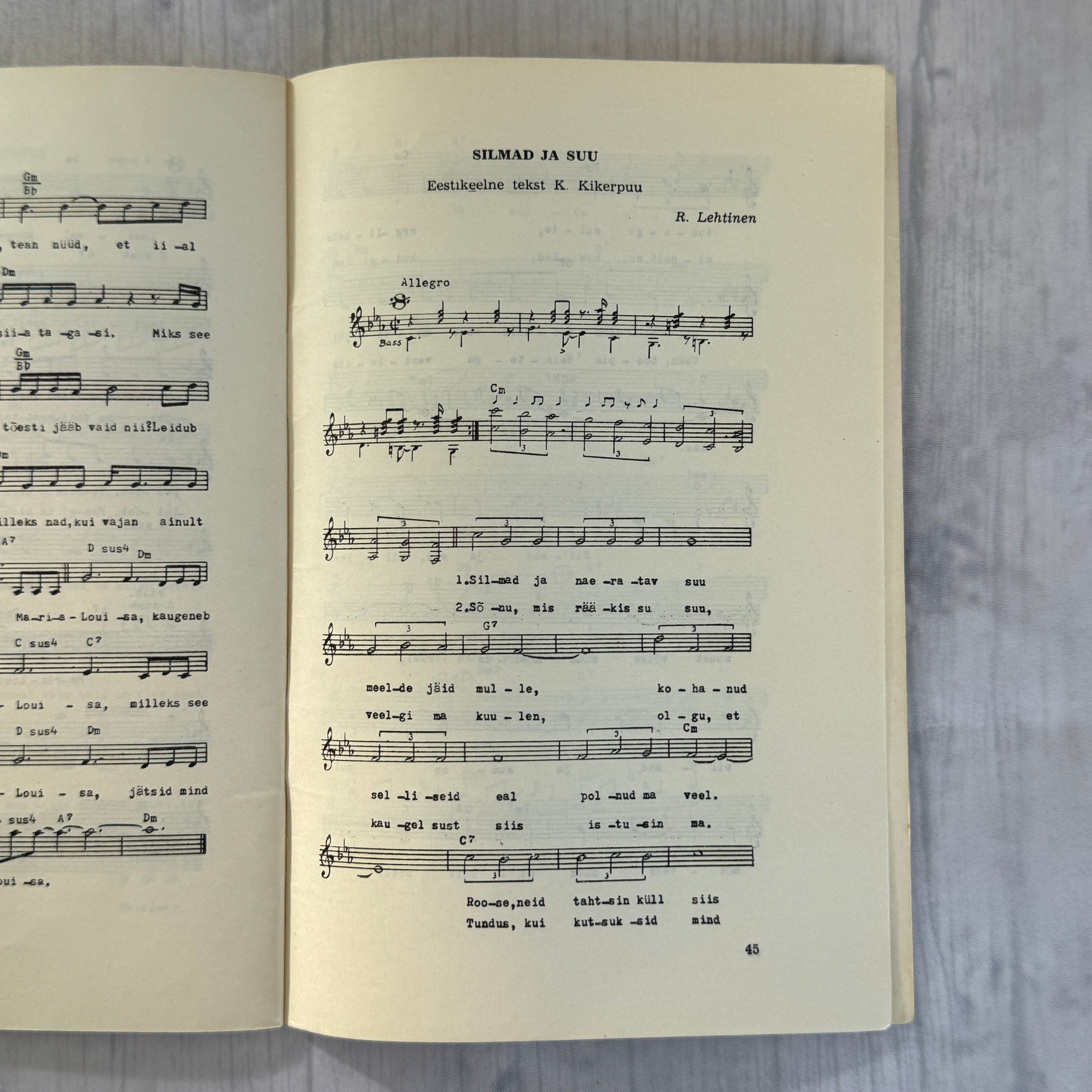 1974 Estonian Songbook “Laulab Jaak Joala” – Soviet Era Sheet Music