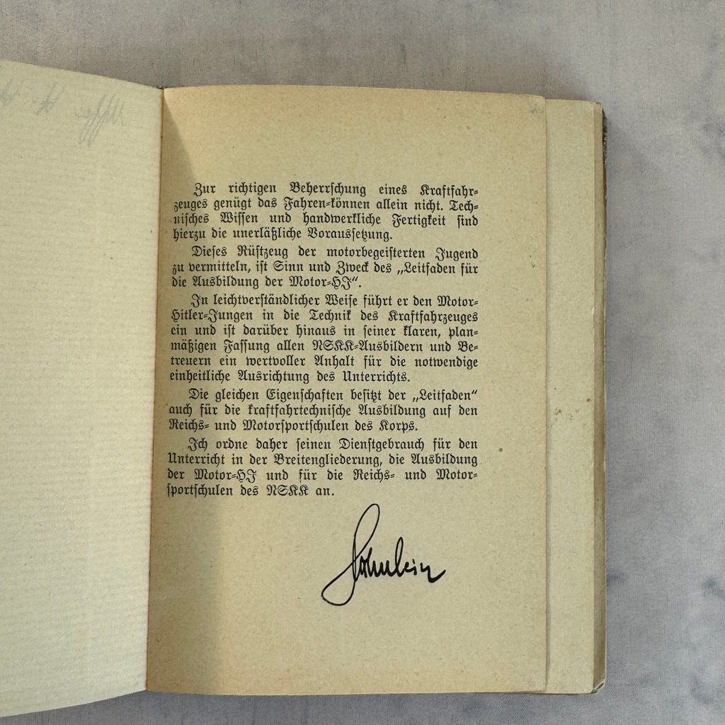 WWII German NSKK Training Manual “Das Kraftfahrzeug” (c. 1940) – Fold-Out Technical Diagrams