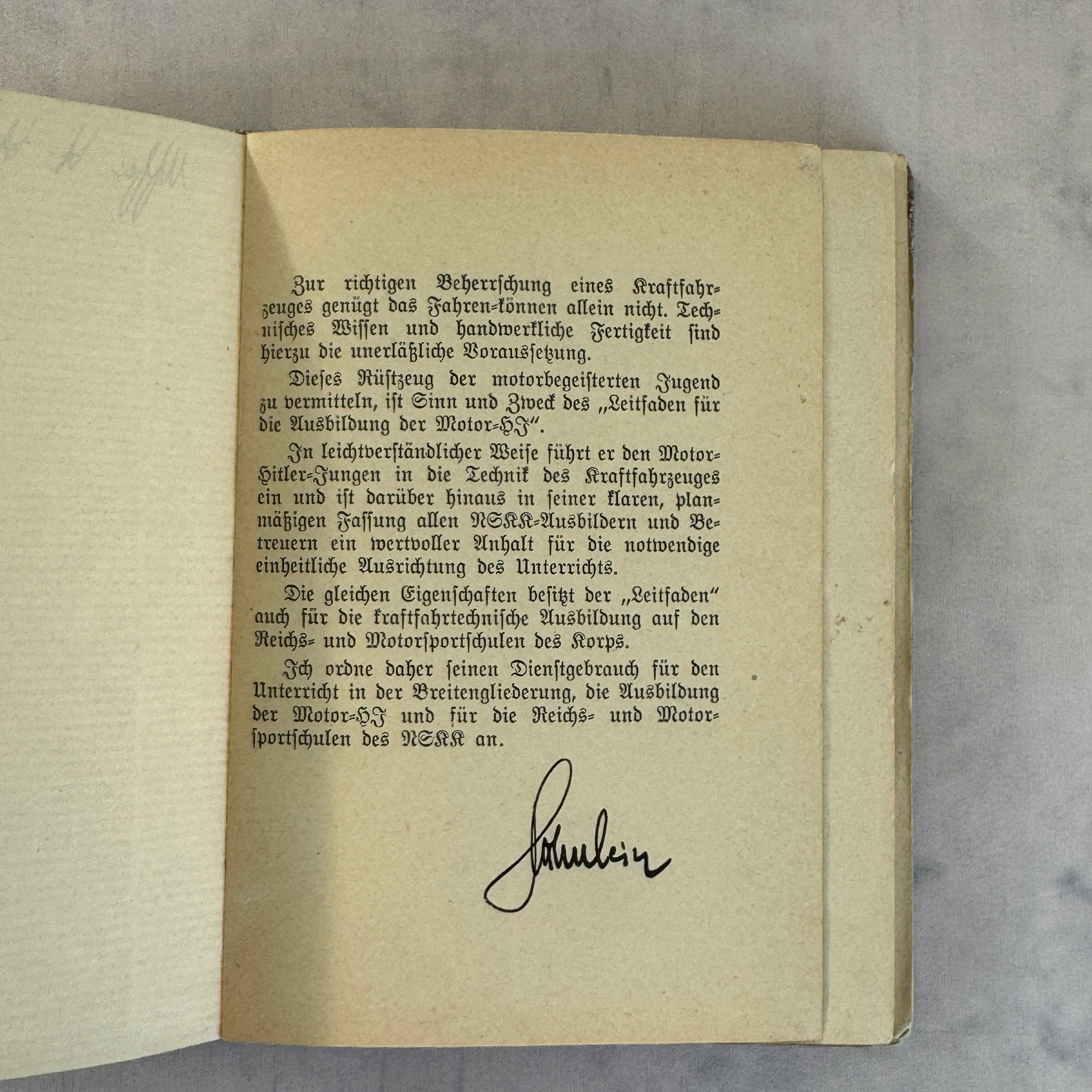 WWII German NSKK Training Manual “Das Kraftfahrzeug” (c. 1940) – Fold-Out Technical Diagrams