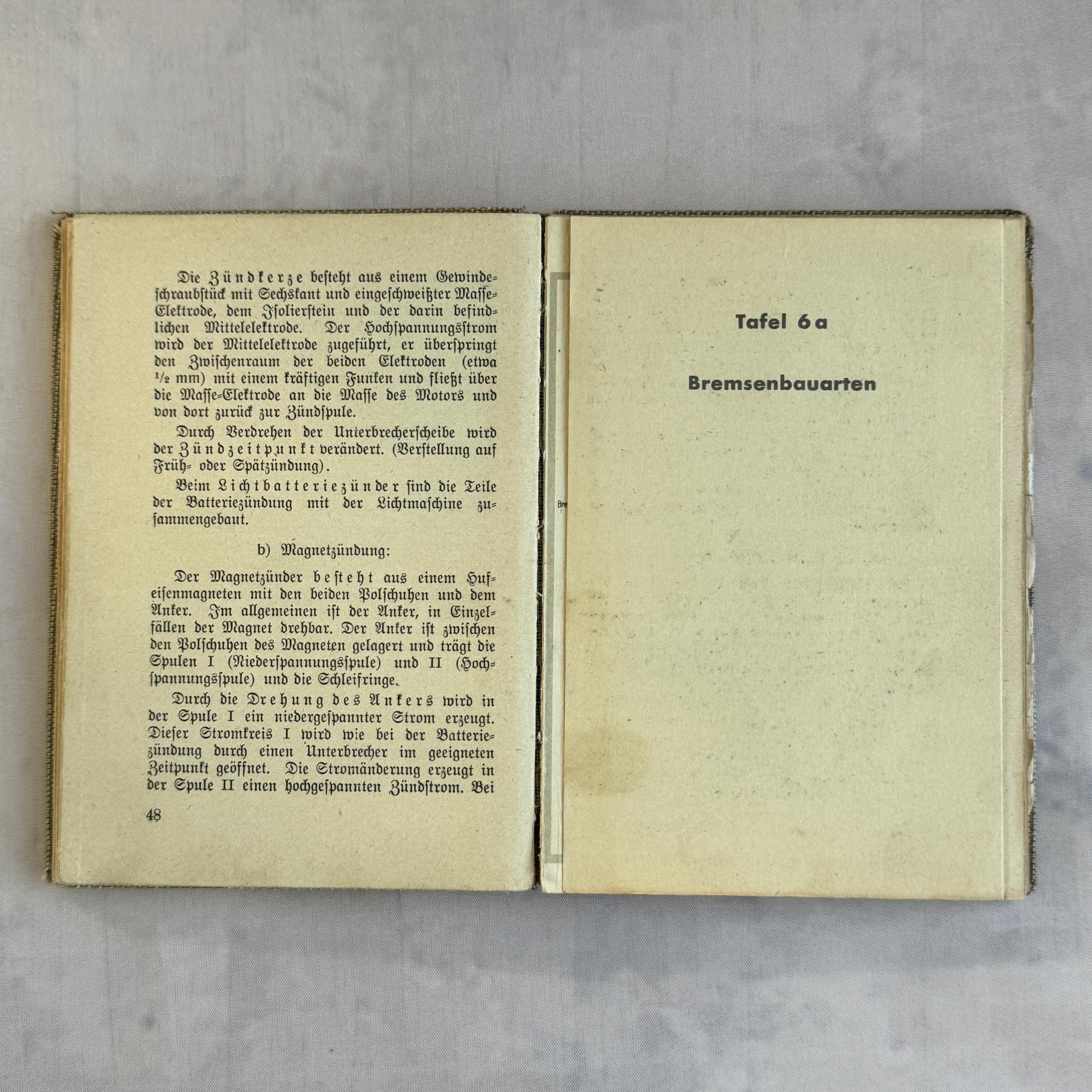 WWII German NSKK Training Manual “Das Kraftfahrzeug” (c. 1940) – Fold-Out Technical Diagrams