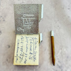Vintage Soviet Tallinn Souvenir Notebook – Old Thomas Metal Cover with Pencil