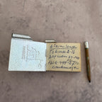 Vintage Soviet Tallinn Souvenir Notebook – Old Thomas Metal Cover with Pencil