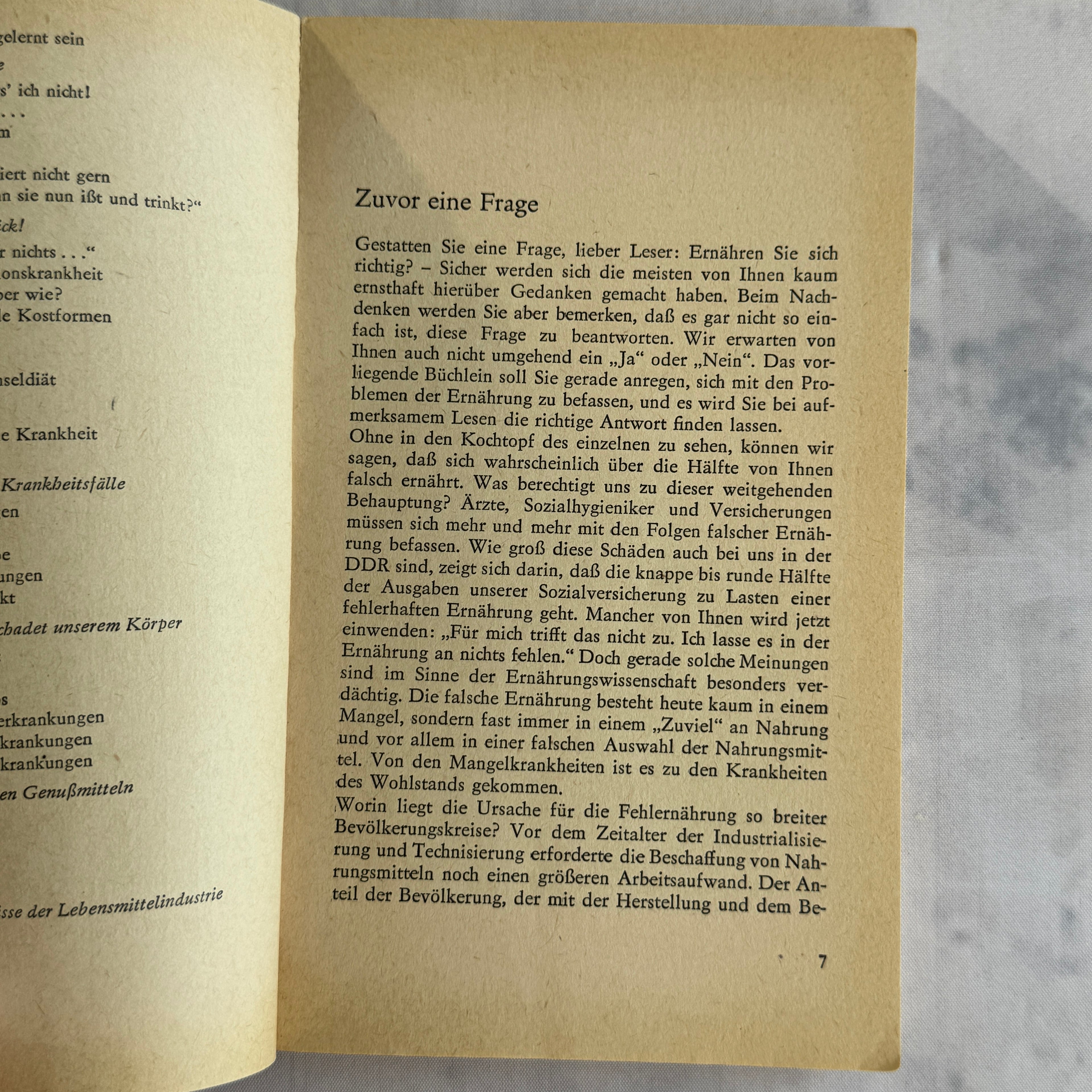 1964 DDR Nutrition Book “Gut Essen Aber Mit Köpfchen” – German Health Guide