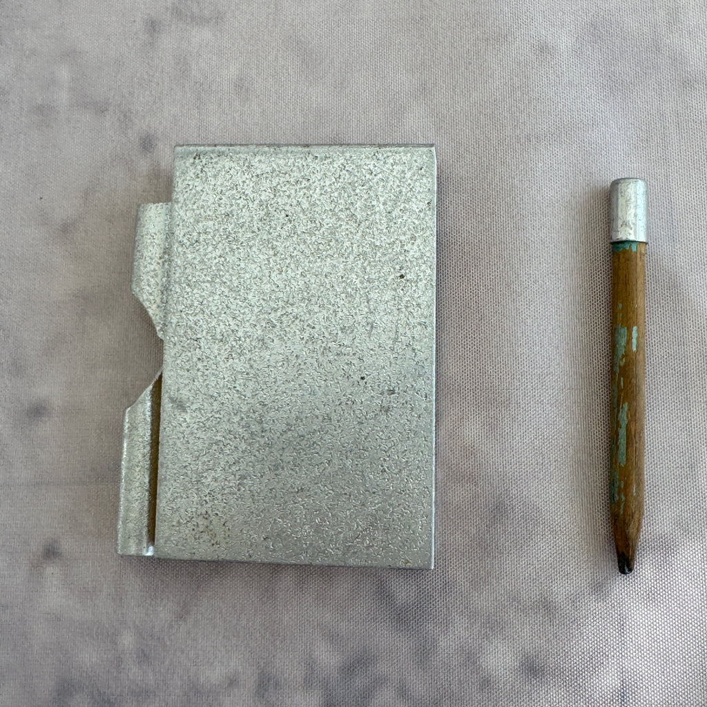 Vintage Soviet Tallinn Souvenir Notebook – Old Thomas Metal Cover with Pencil