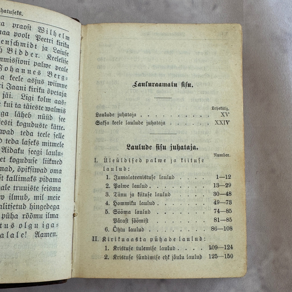 Antique Estonian Hymnal Uus Lauluraamat 1904 Tallinn – Embossed Leather Binding