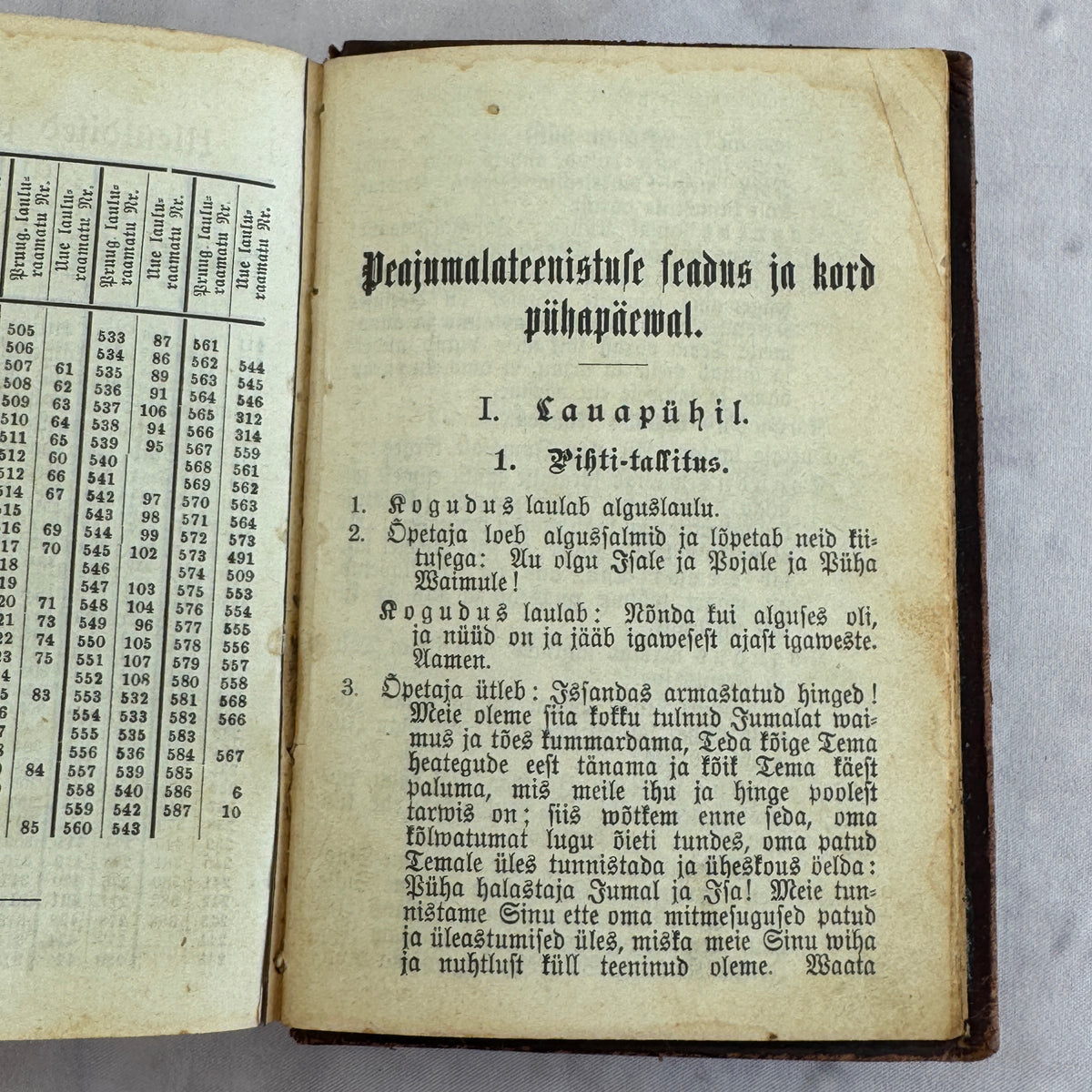 Antique Estonian Hymnal Uus Lauluraamat 1904 Tallinn – Embossed Leather Binding