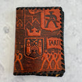 Vintage Estonian Leather Passport Cover Tartu – Embossed Hand-Laced Wallet