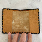 Vintage Estonian Leather Passport Cover Tartu – Embossed Hand-Laced Wallet
