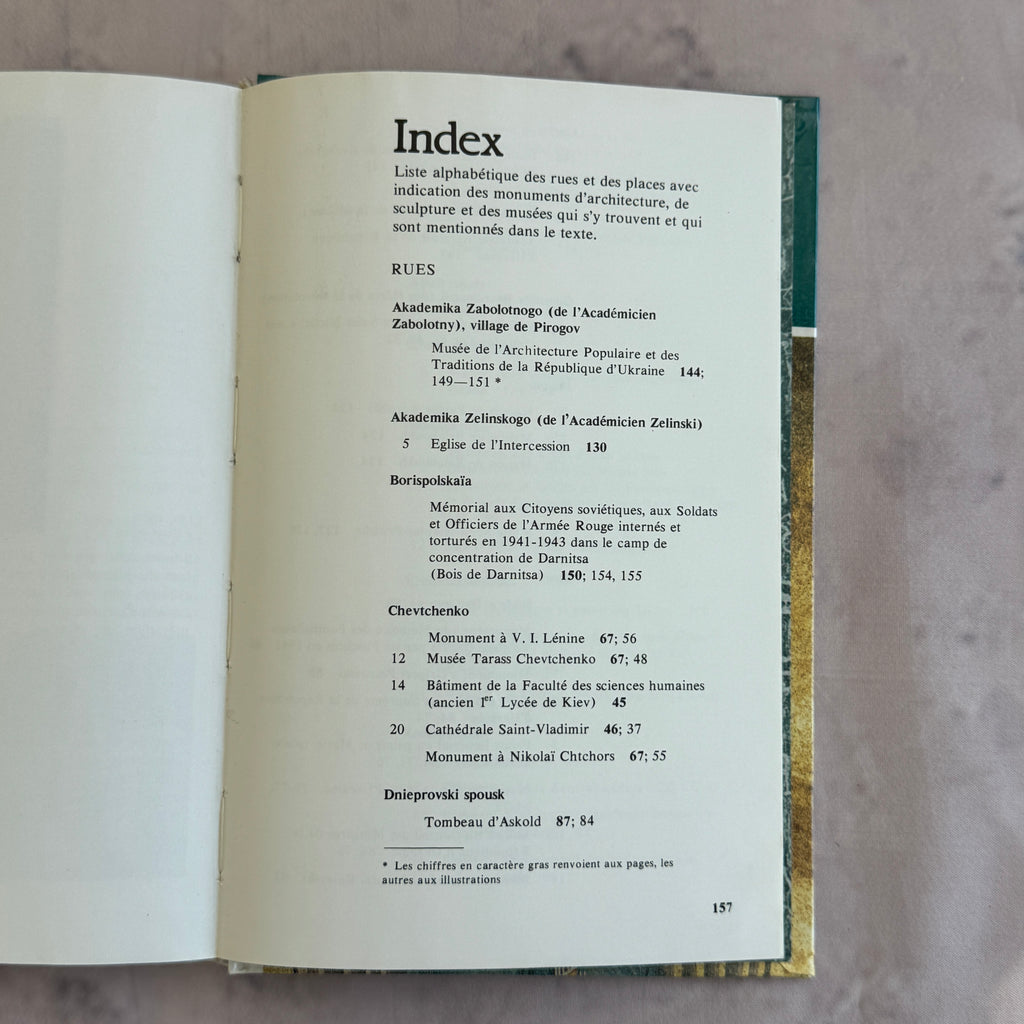 Kiev Architecture Monuments Musées – Soviet Guide Book in French, Aurora 1987