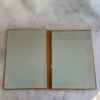 Vintage Estonian Embossed Leather Portfolio Folder Folk Art Document Case 30 cm