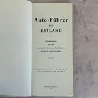 Auto-Führer Estland 1920s Vintage Travel Guide Book Map Rare