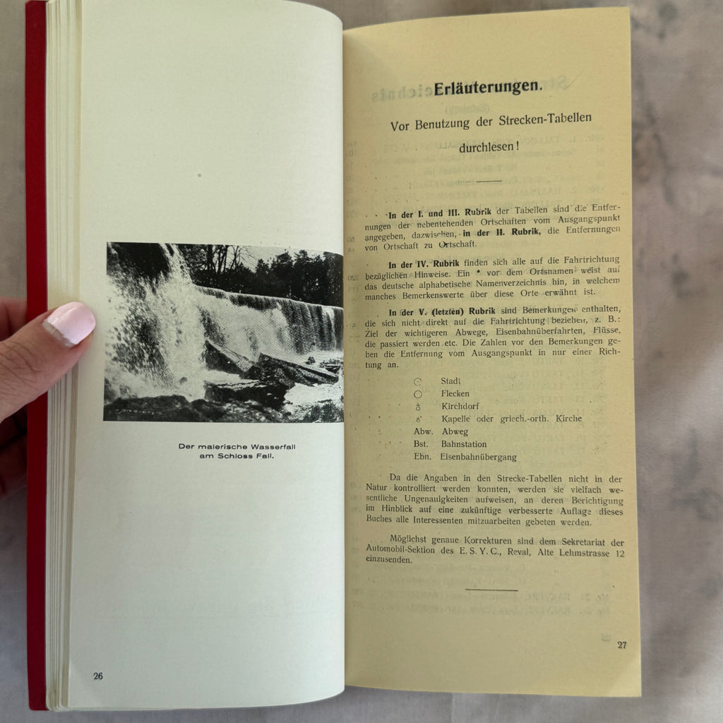 Auto-Führer Estland 1920s Vintage Travel Guide Book Map Rare