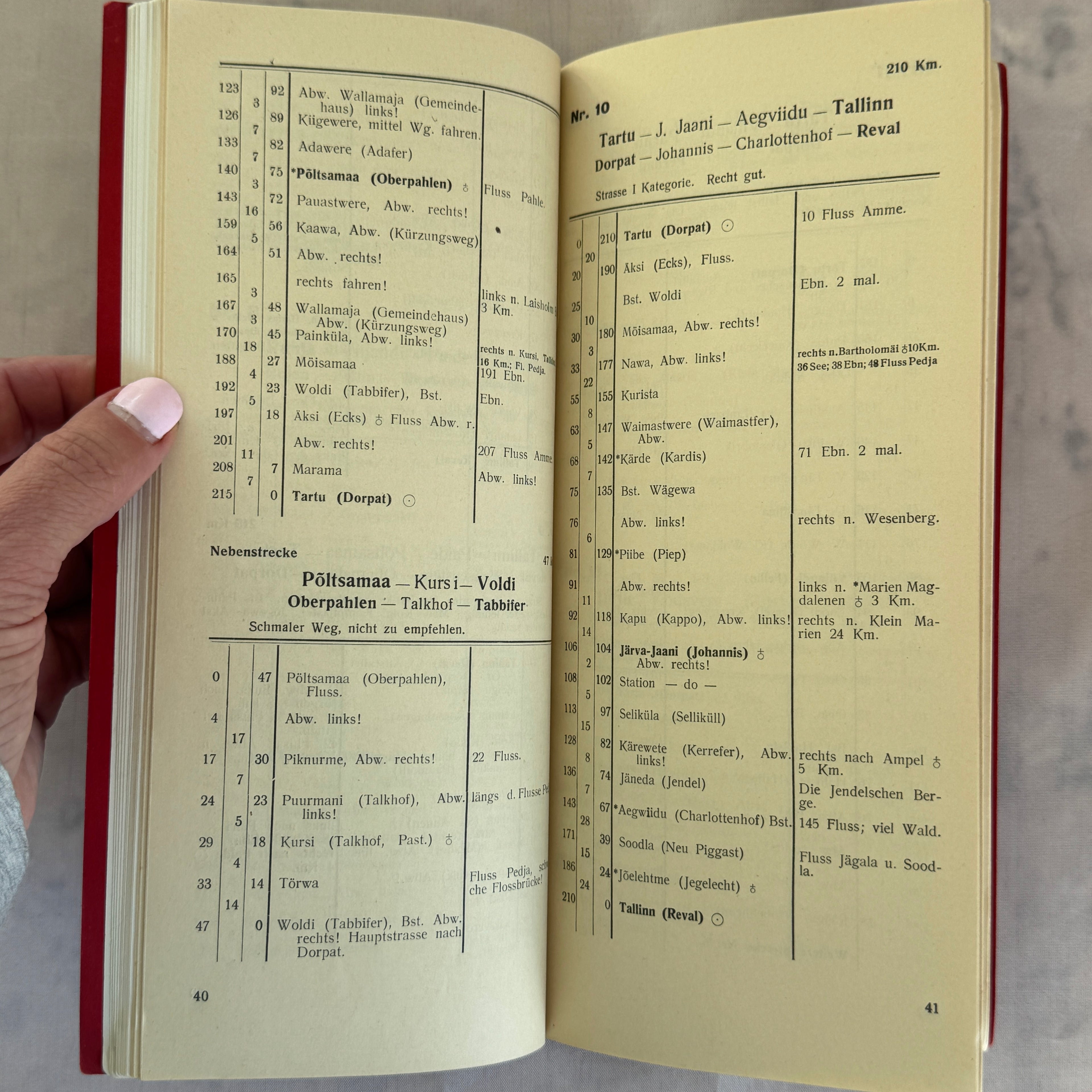 Auto-Führer Estland 1920s Vintage Travel Guide Book Map Rare