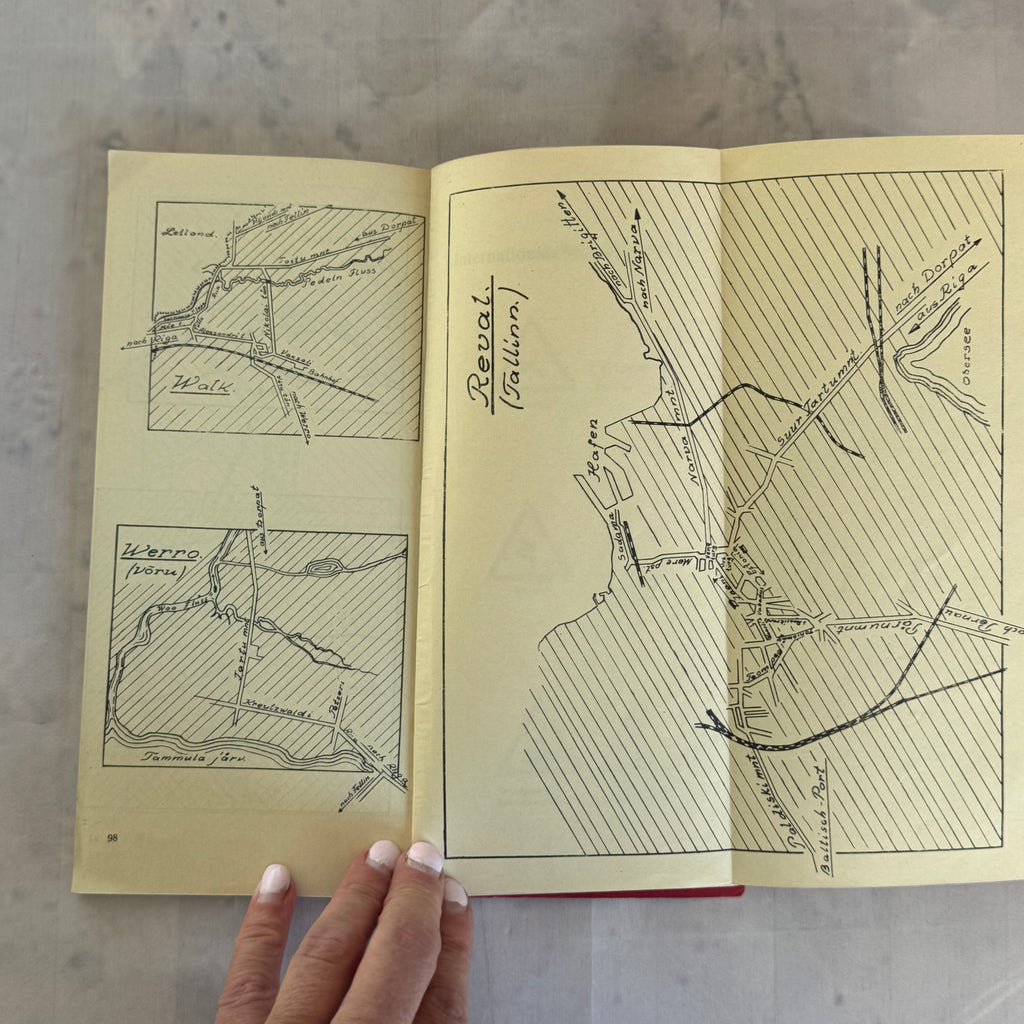 Auto-Führer Estland 1920s Vintage Travel Guide Book Map Rare