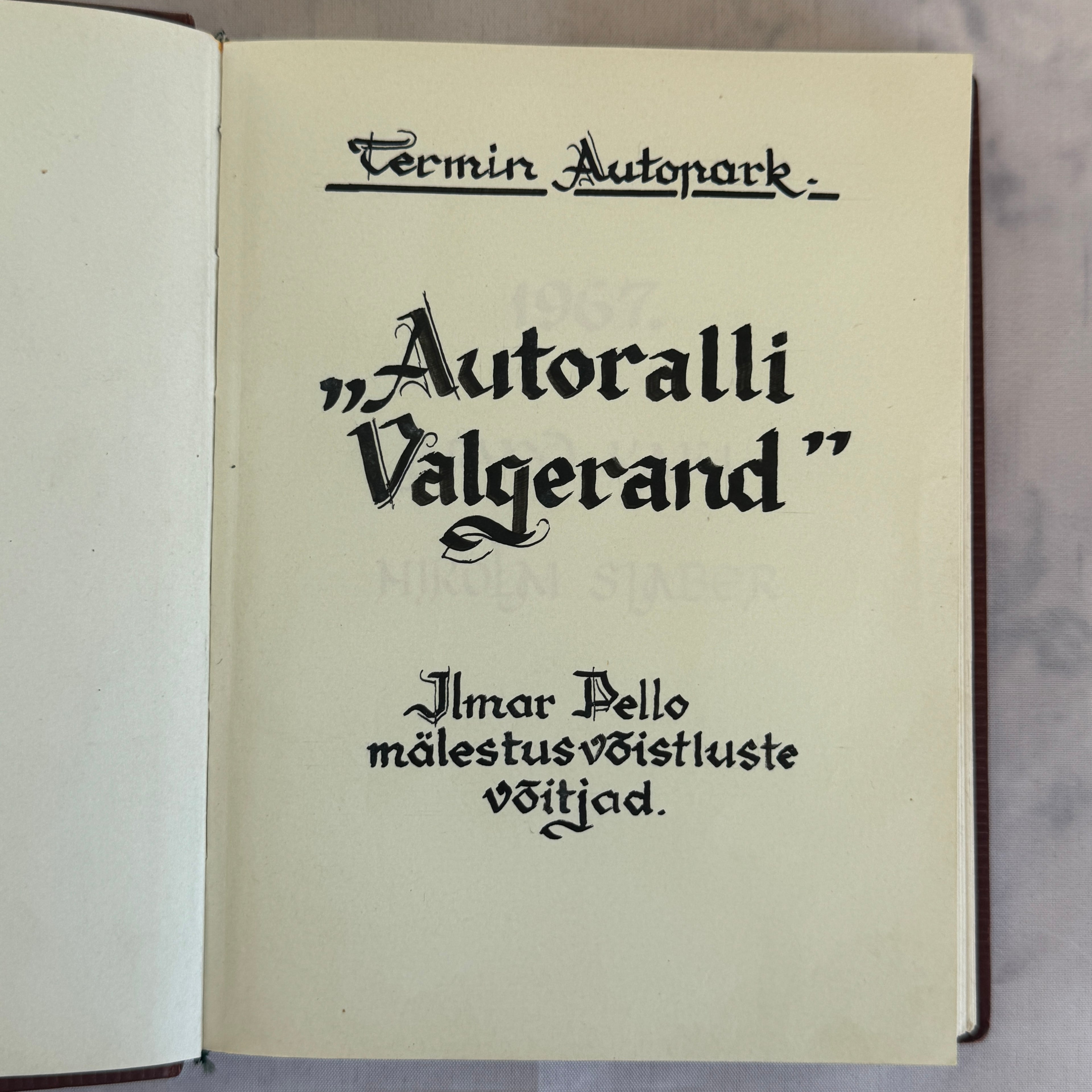 Estonian SSR Leather Notebook ARS KFK 1960s Tallinn Journal Rally Notes