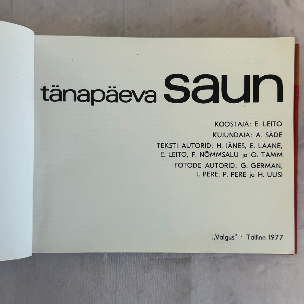 Estonian Sauna Book 1977 Nordic Culture Architecture Photo Guide