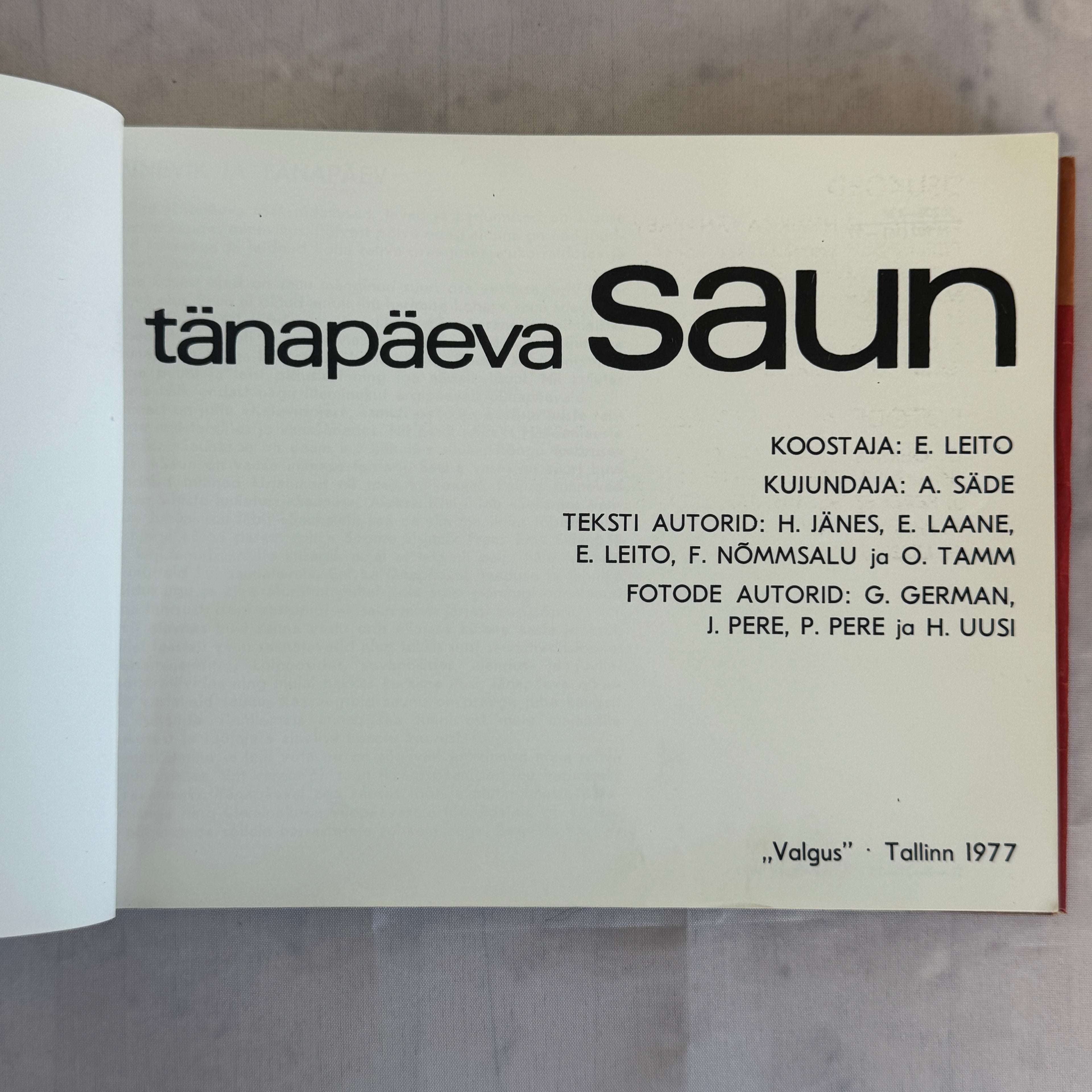 Estonian Sauna Book 1977 Nordic Culture Architecture Photo Guide
