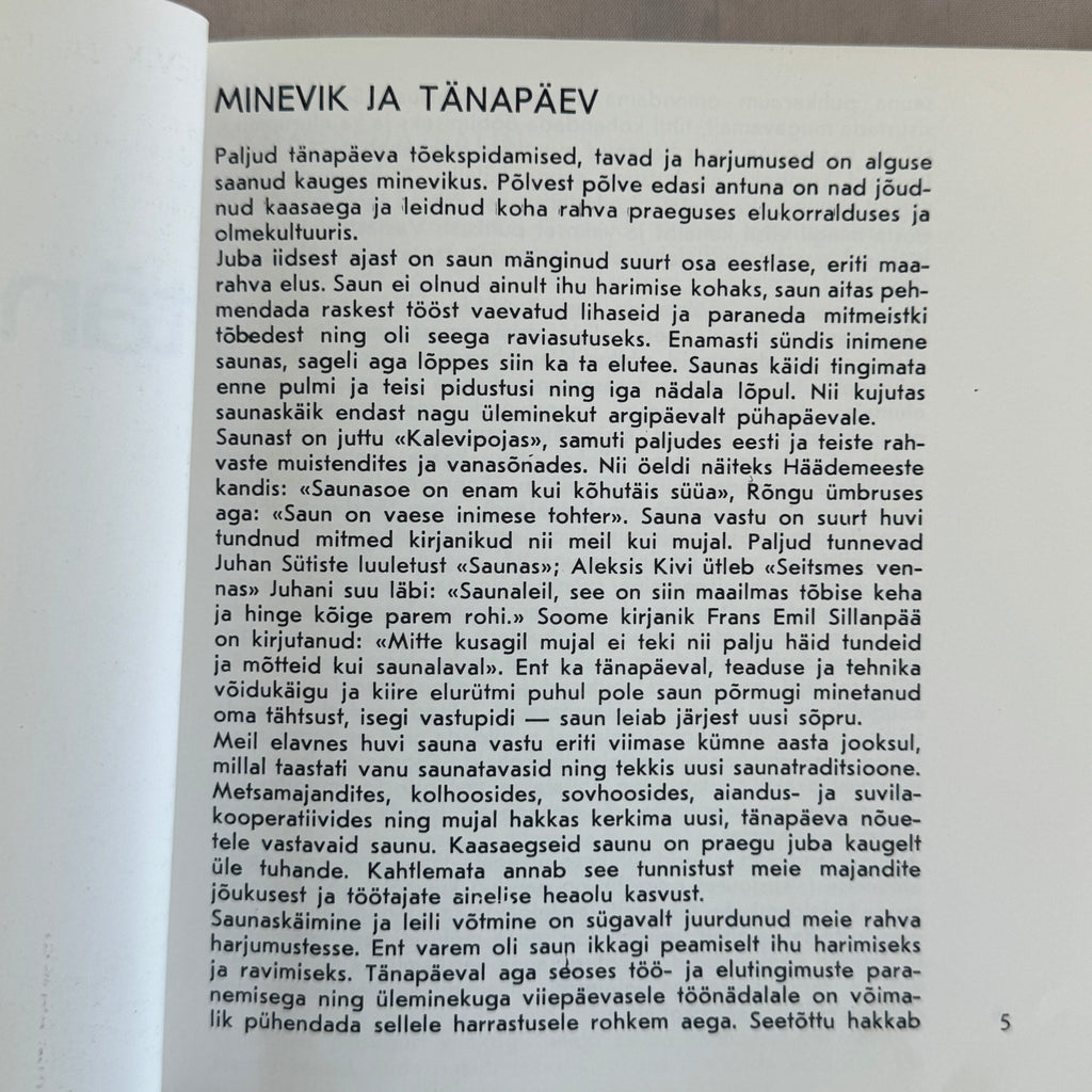 Estonian Sauna Book 1977 Nordic Culture Architecture Photo Guide