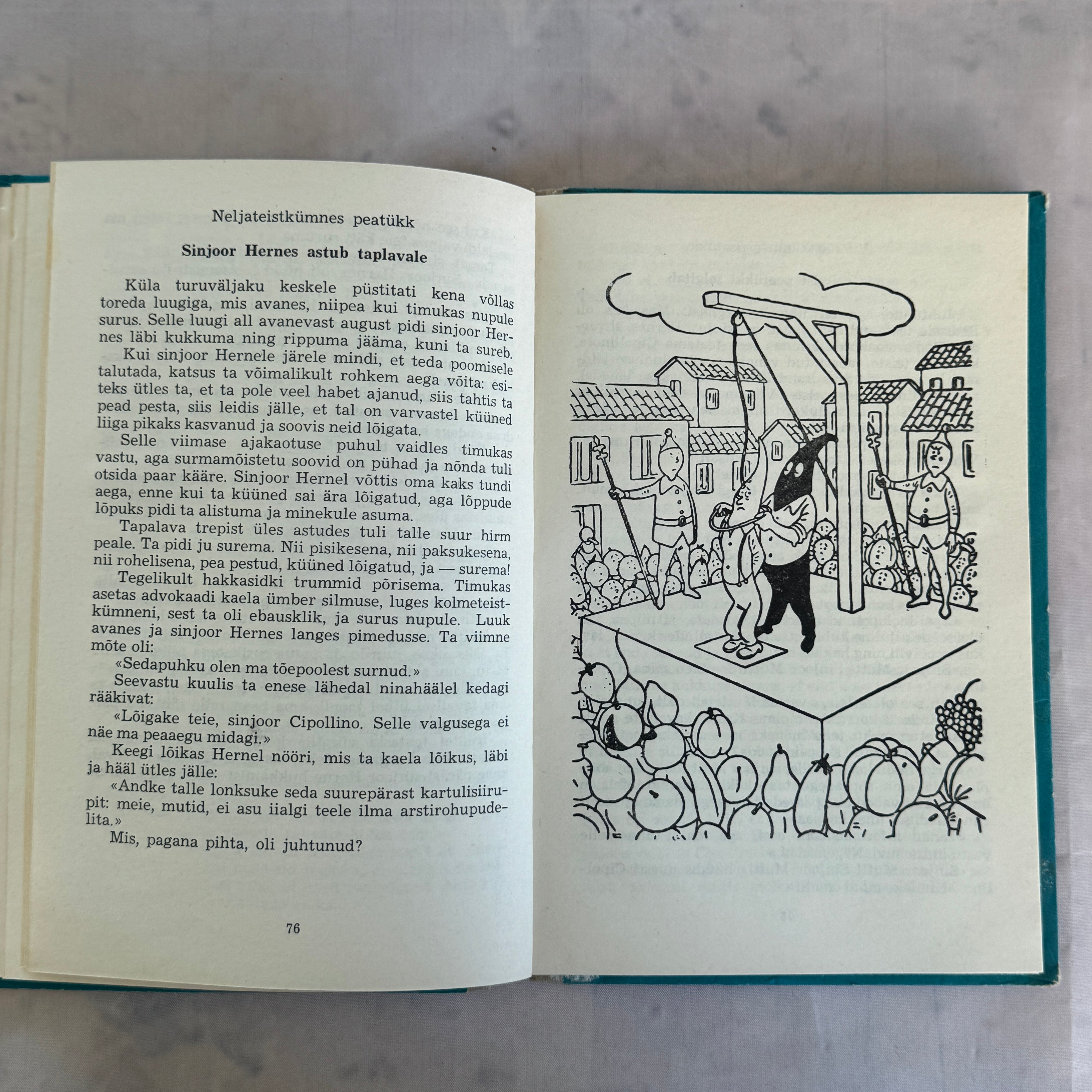 Cipollino Seiklused – Gianni Rodari 1975 Illustrated Estonian Children’s Book
