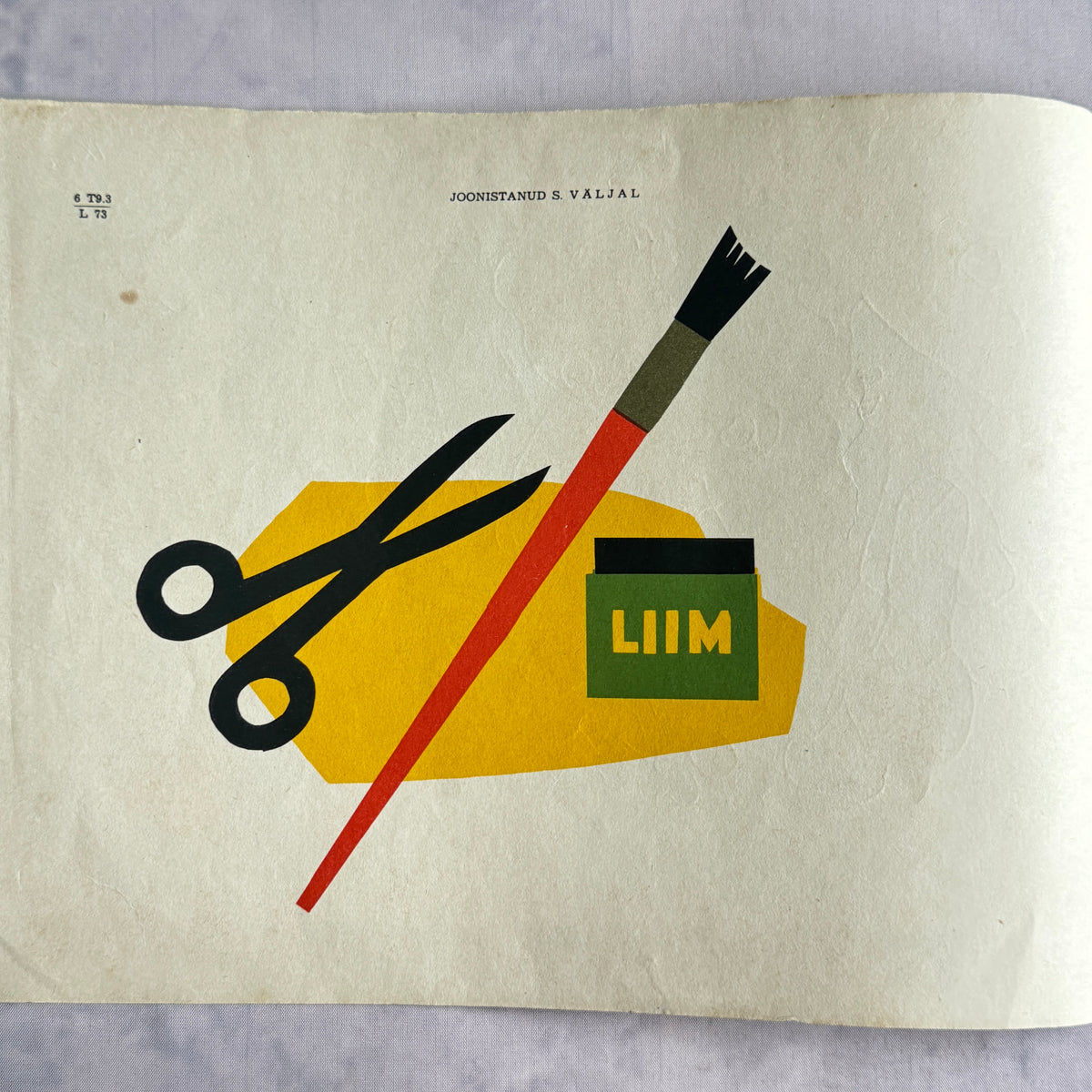 Vintage Estonian Children's Craft Book Rebime ja lõikame – Paper Collage 1964