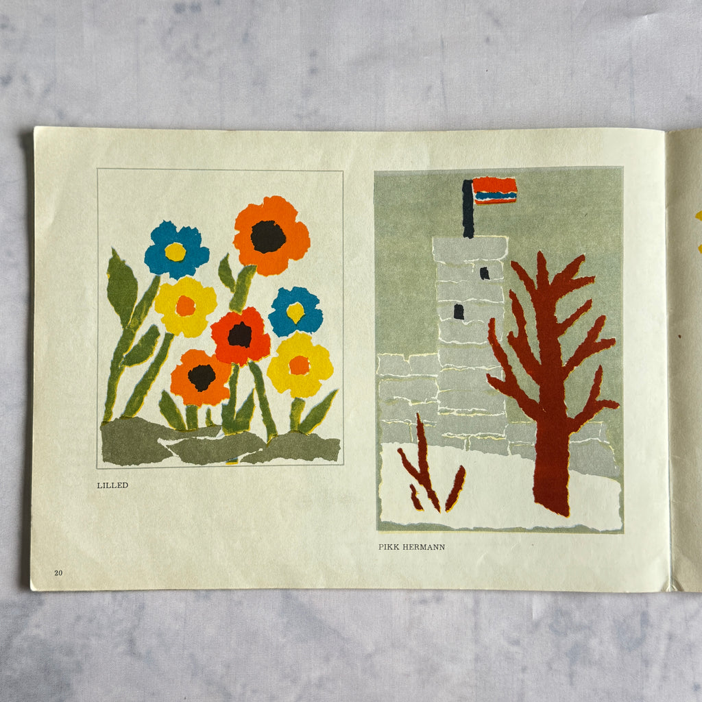 Vintage Estonian Children's Craft Book Rebime ja lõikame – Paper Collage 1964