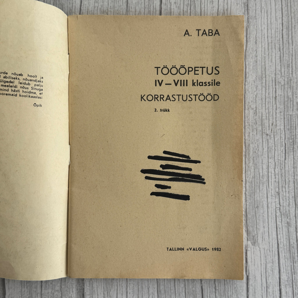 1982 Soviet Estonian Home Manual Tööõpetus