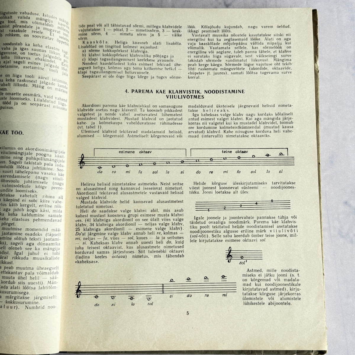 Leopold Vigla Akordionimängu õpik – Estonian Accordion Tutor Book, 1968