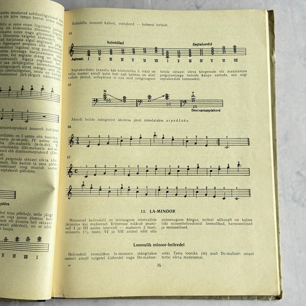 Leopold Vigla Akordionimängu õpik – Estonian Accordion Tutor Book, 1968