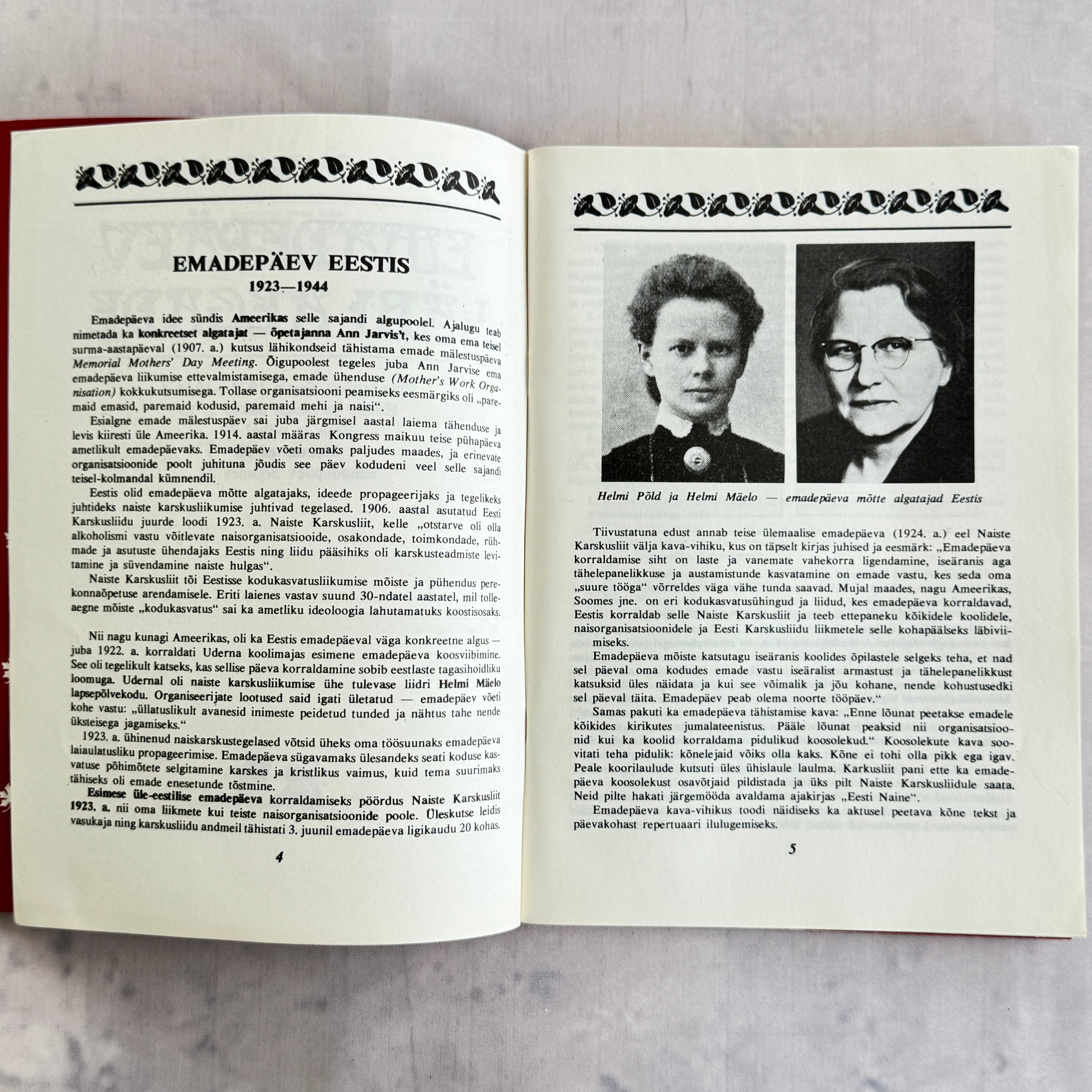 Estonian Mothers Day Book 1994 Retro Cookbook Crafts Decor
