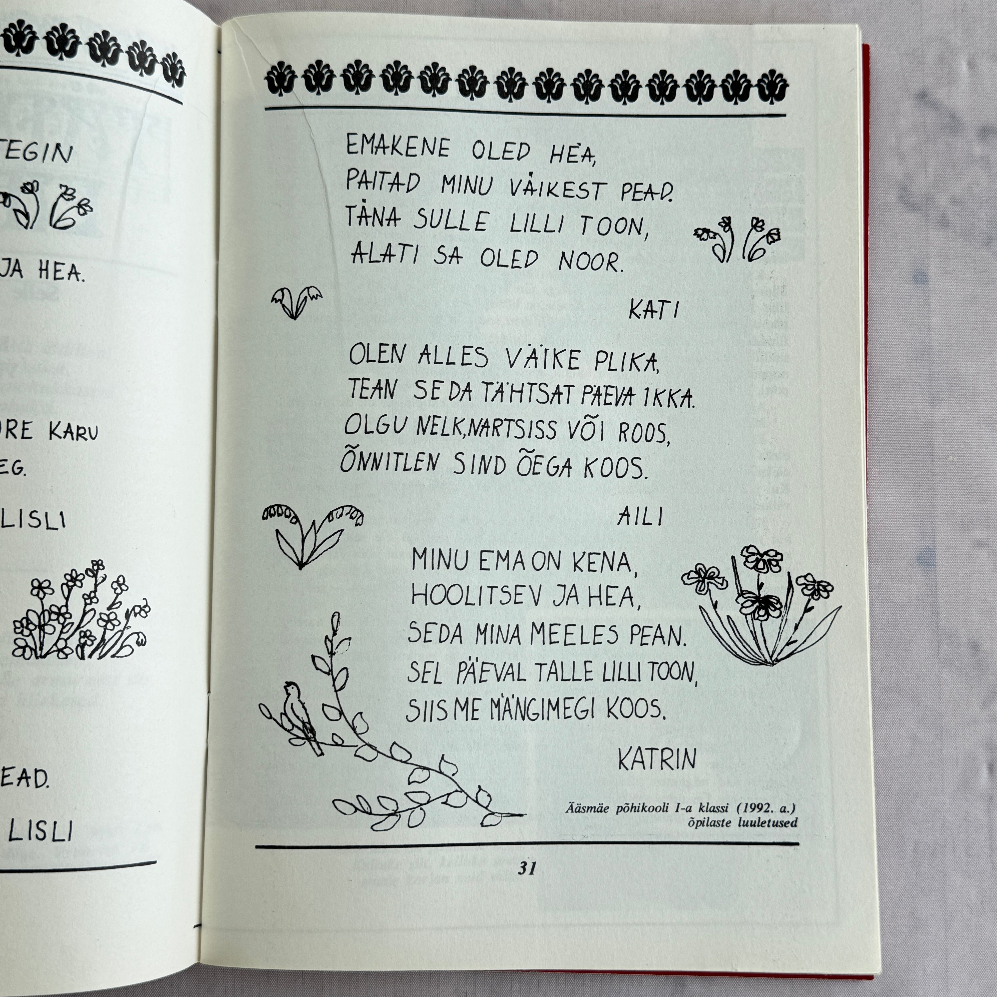 Estonian Mothers Day Book 1994 Retro Cookbook Crafts Decor